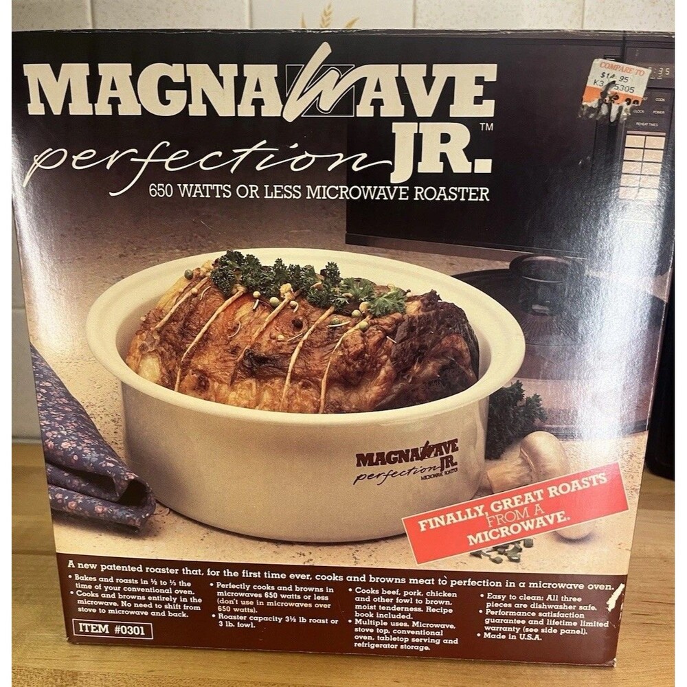 Vtg Magnawave Perfection Jr Microwave Roaster #0301 Made In USA NEW In Box